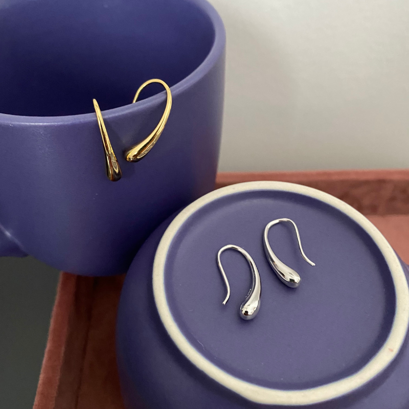 Drop Hook Earrings | Silver – Niko Jewels
