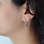 Drop Hook Earrings | Silver