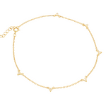 Triangle drop Anklet | Gold