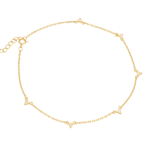 Triangle drop Anklet | Gold