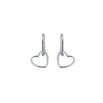 U-Link Heart Earrings - Silver