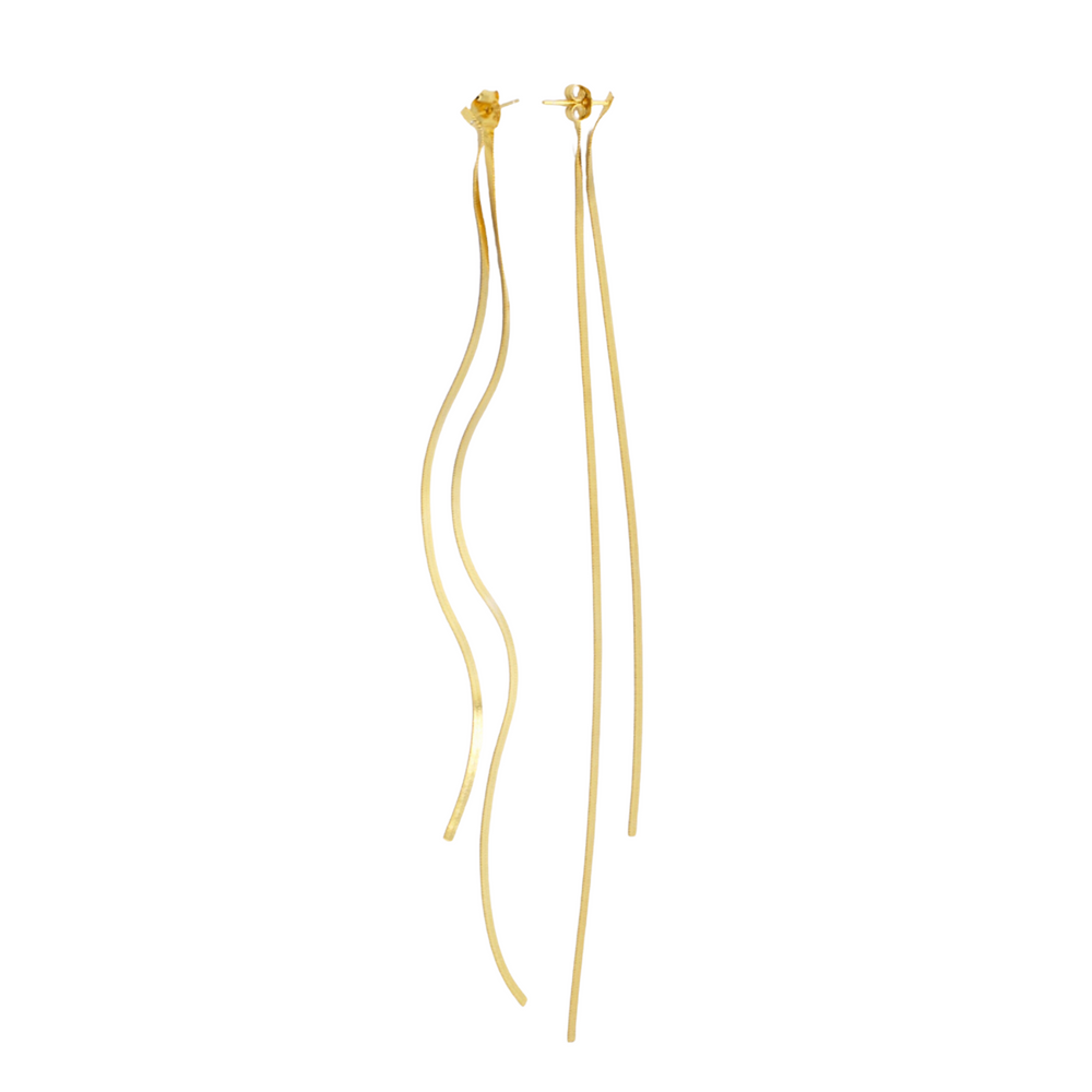 Ripple Duster Earrings | Gold