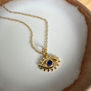 
            
                Load image into Gallery viewer, Evil Eye Pendant Charm - Gold
            
        