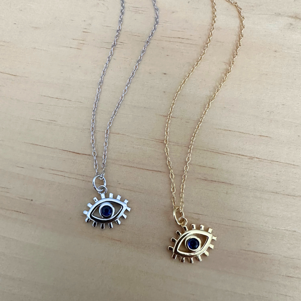 
            
                Load image into Gallery viewer, Evil Eye Pendant Charm - Gold
            
        