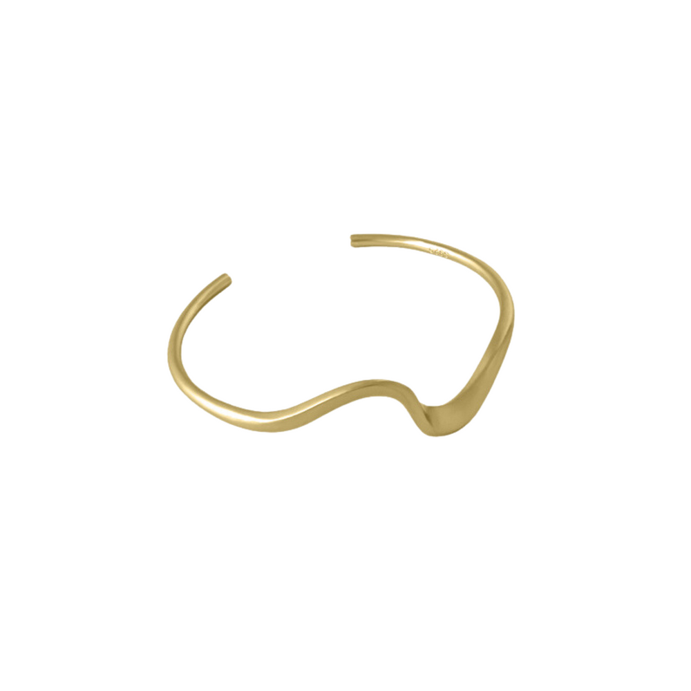 
            
                Load image into Gallery viewer, Wave Stackable Bangle | Gold
            
        