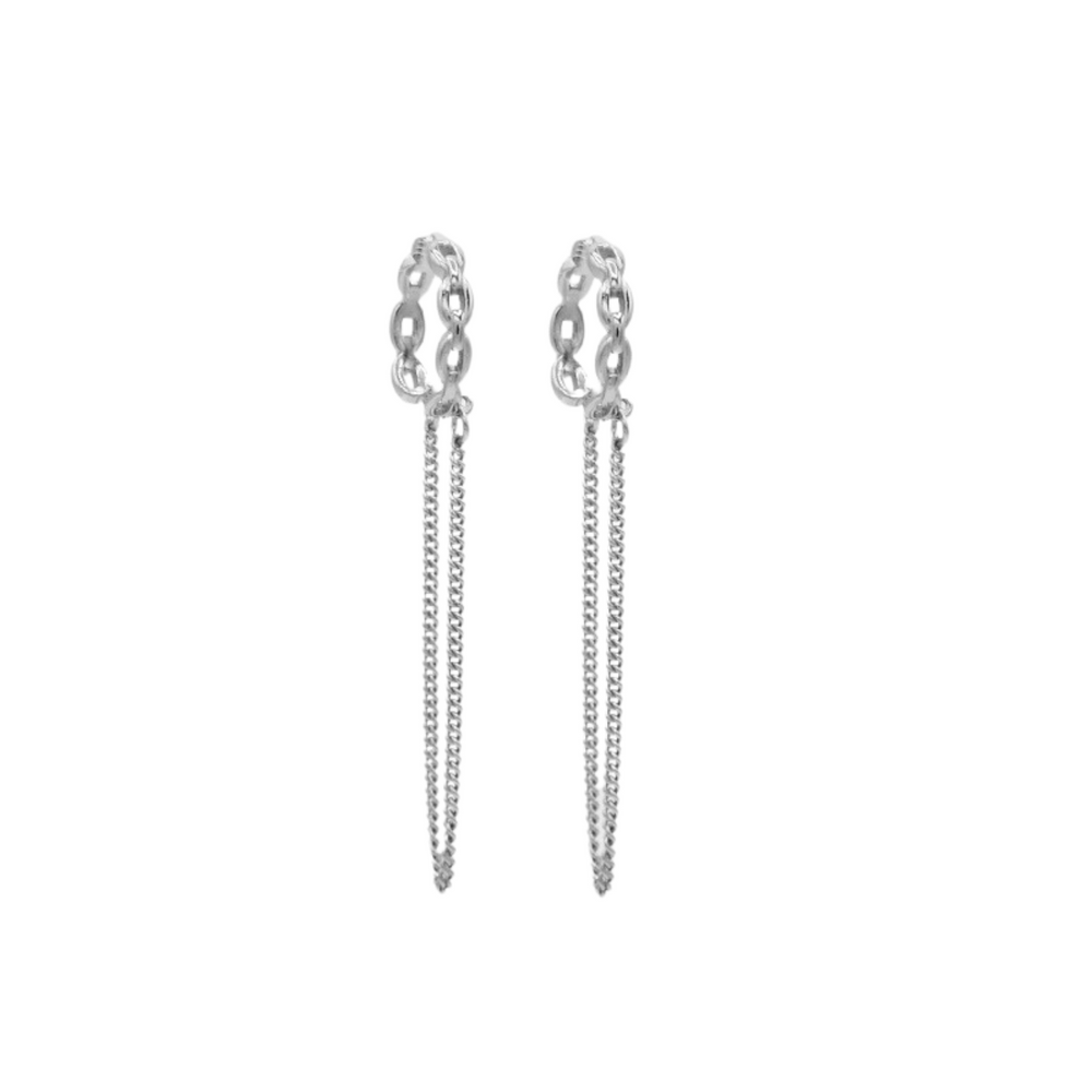 Link Chain Ear Cuff | Silver