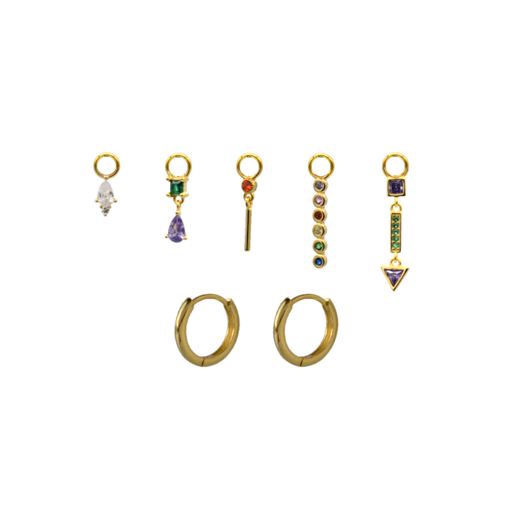 
            
                Load image into Gallery viewer, Vibrant Dazzle Earring Charm Set
            
        