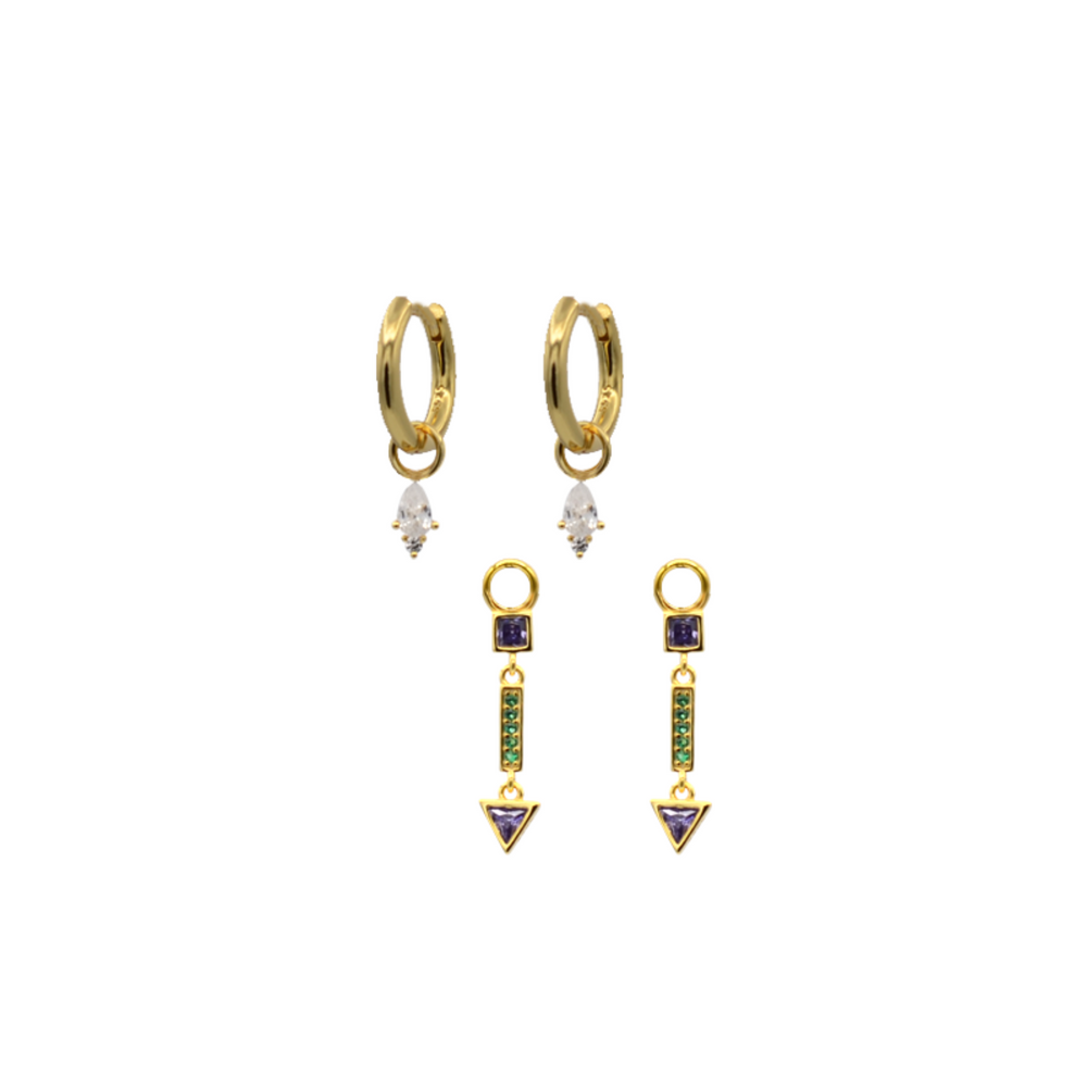 
            
                Load image into Gallery viewer, Friday Eve Earring Charm Duo Set
            
        