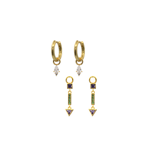 
            
                Load image into Gallery viewer, Friday Eve Earring Charm Duo Set
            
        