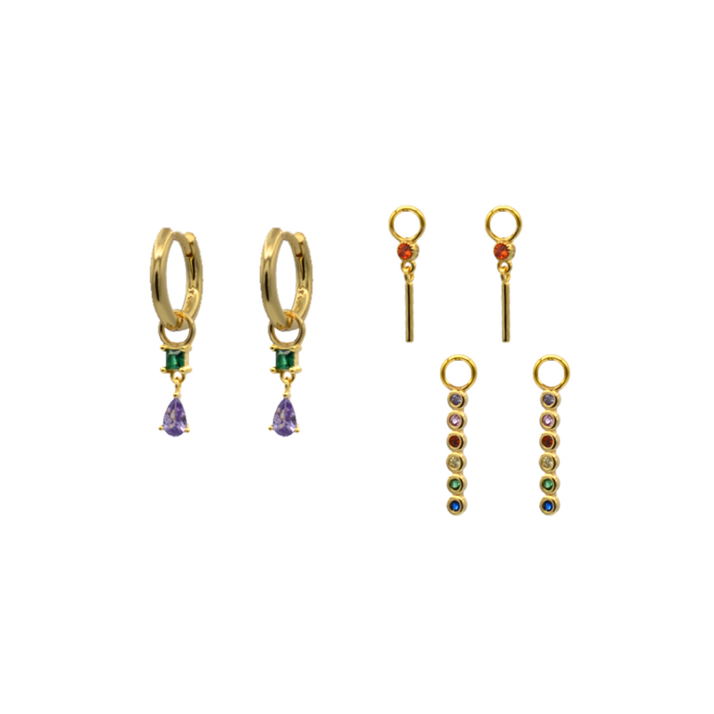 
            
                Load image into Gallery viewer, Poppins Earring Charm Trio Set
            
        