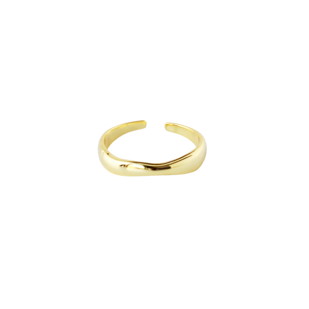 
            
                Load image into Gallery viewer, Ripple Wave Ring | Gold
            
        