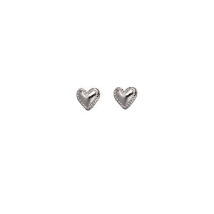 Everyday Heart Studs - Silver
