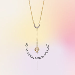 
            
                Load image into Gallery viewer, To the moon and back Lariat Necklace
            
        