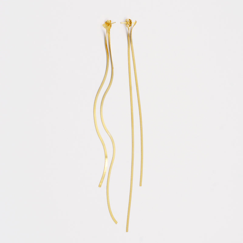 Ripple Duster Earrings | Gold