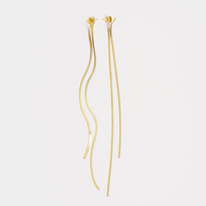 Ripple Duster Earrings | Gold