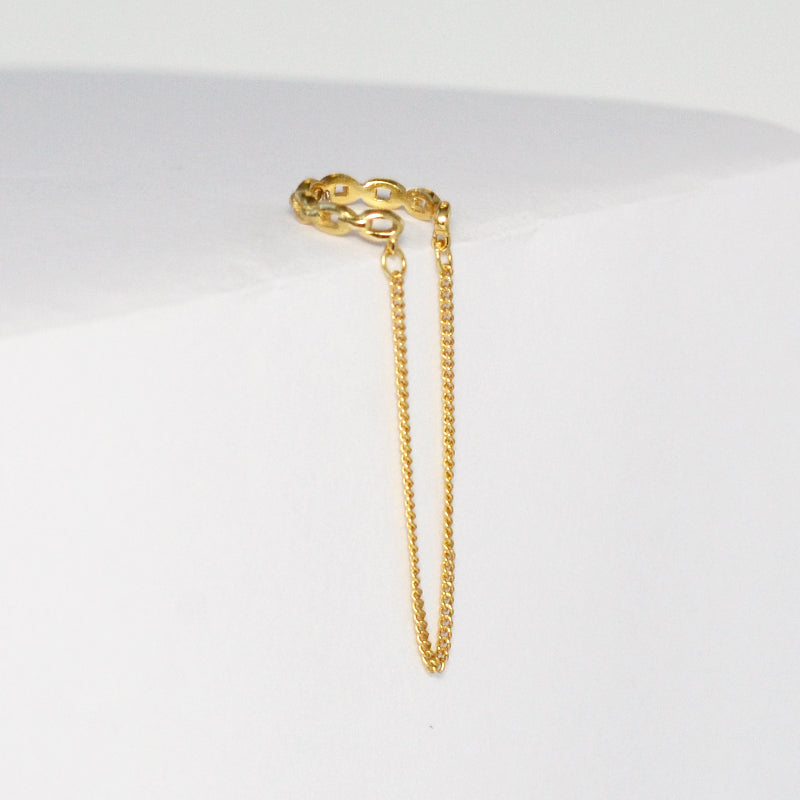 Link Chain Ear Cuff | Gold