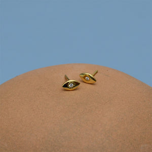 
            
                Load image into Gallery viewer, Evil Eye Studs | Gold
            
        
