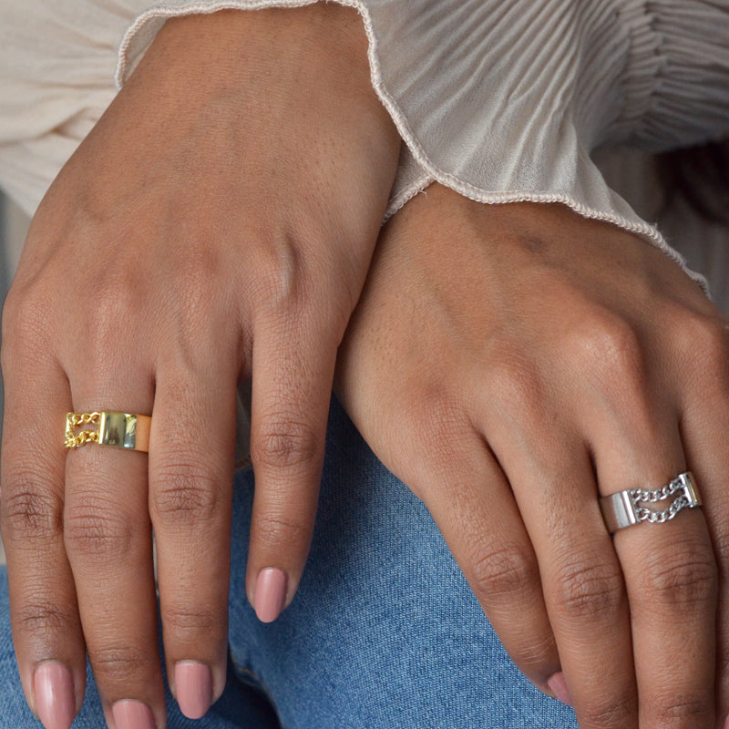 Double Link Ring | Gold