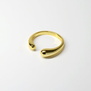 Double Droplet Ring - Gold