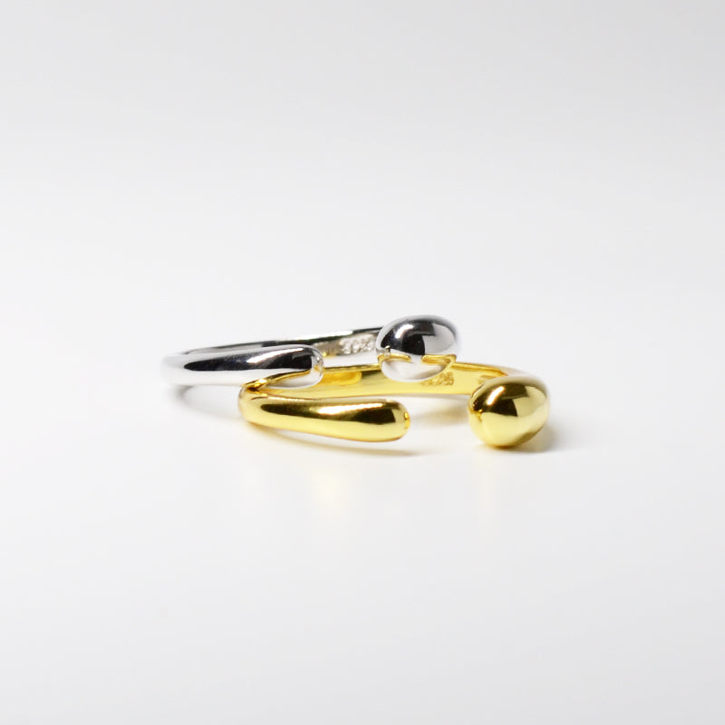 Double Droplet Ring - Gold