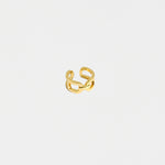 Bold Block Belt Ring - Gold