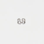 Bold Block Belt Ring - Silver
