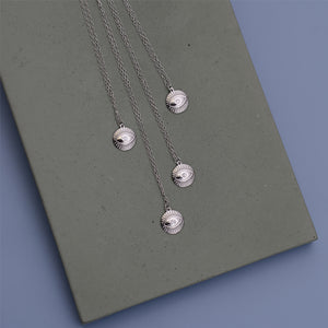 Evil Eye Coin Necklace | Silver