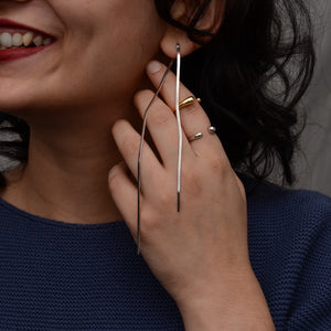 Ripple Duster Earrings | Silver