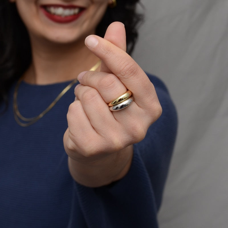 Dome stackable Ring | Gold