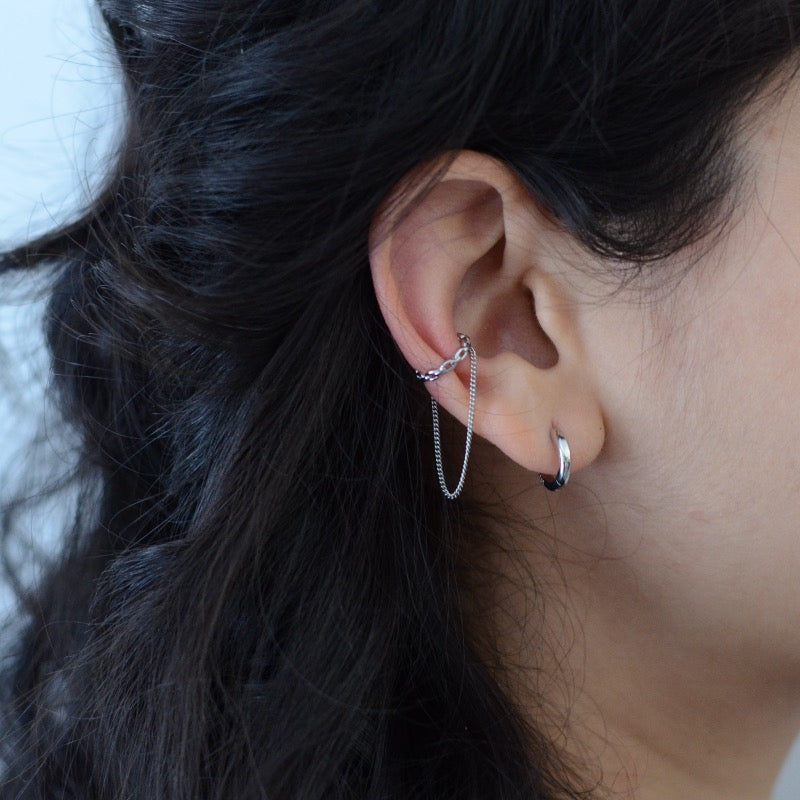 Link Chain Ear Cuff | Silver