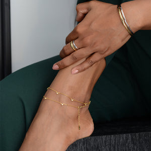 Triangle drop Anklet | Gold