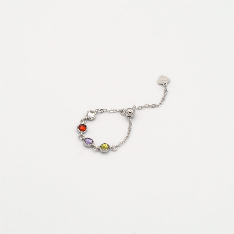 Candy link Chain Ring - Silver